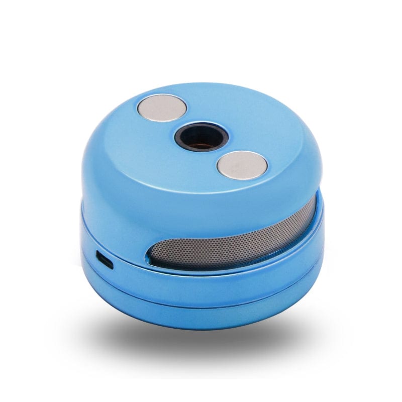 A slightly angled, studio shot of the UFO Induction Heater, showcasing its circular, metallic silver design against a white backdrop.