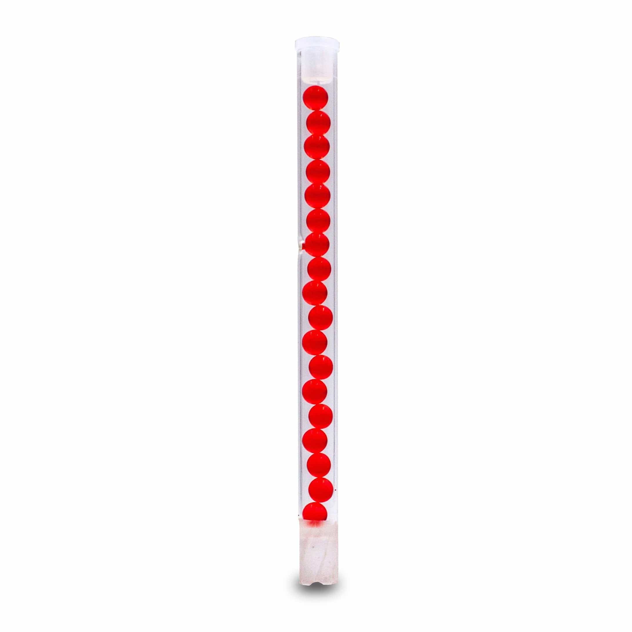 A straight-on view of the Beaded All Glass Cooling Stem for DynaVap Cap, showcasing its beaded glass construction.