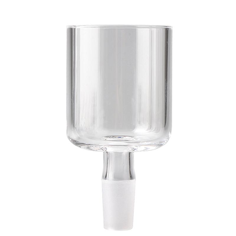 A straight-on view of the Proxy Glass Adapter, a clear glass piece with a simple cylindrical shape.