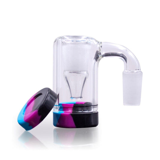 The Stash Shack Reclaim Catcher 90 degree / 14mm Male to 14mm Female Silicone Container Reclaim Catcher