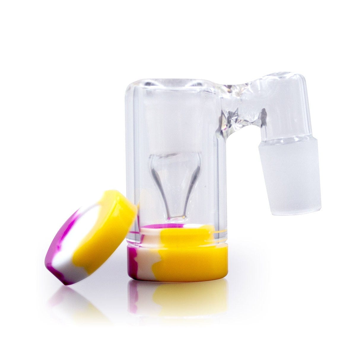 The Stash Shack Reclaim Catcher 90 degree / 18mm Male to 14mm Female Silicone Container Reclaim Catcher