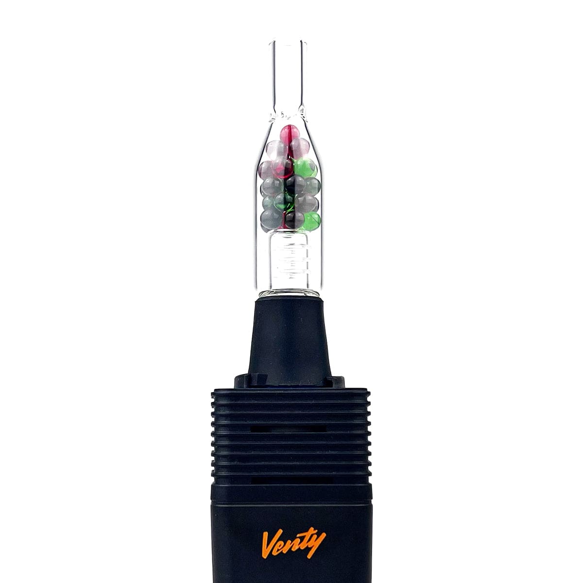 A close-up shot of the Beaded Cooling Stem for Venty Vaporizer, showcasing its beaded design against a plain white background.
