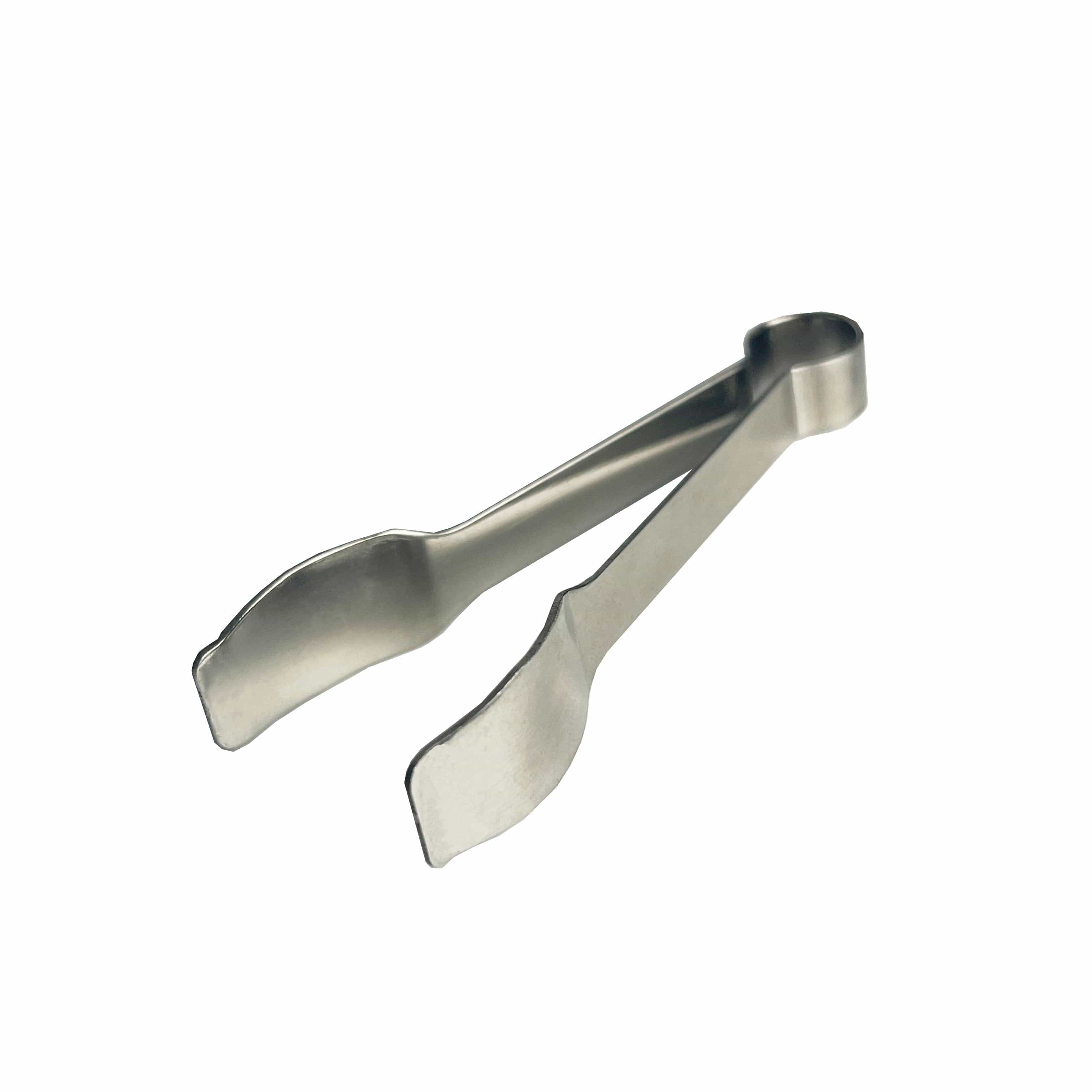 A close-up, angled view of the Vape Tweezers, displaying the metal tool’s pointed tips and reflective surface against a plain white background.