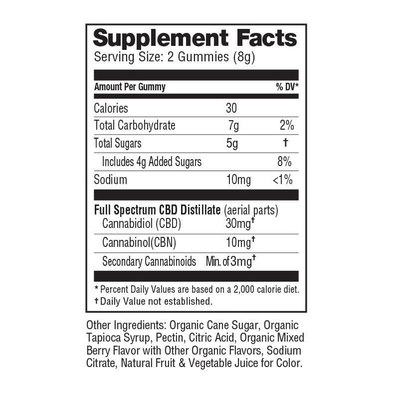 THEFABCBD NuLeaf Naturals SLEEP - CBD:CBN Gummies