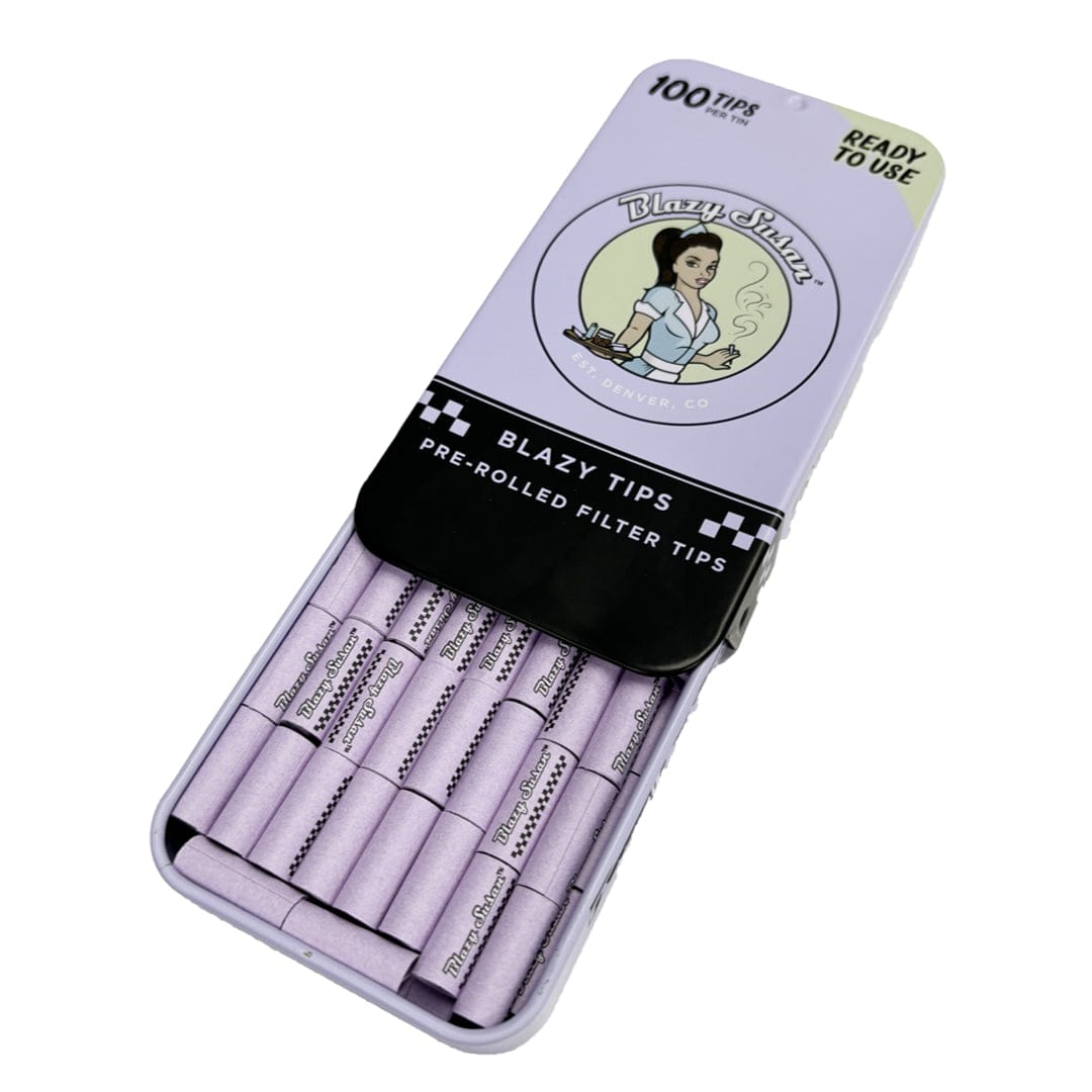 Blazy Susan Pre Rolled Filter Tips Tin - 100ct - Display Box