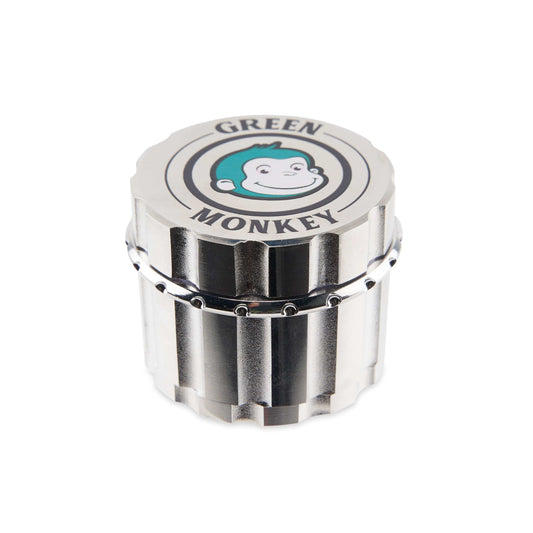 Green Monkey Grinders Silver Javan 55mm Magnetic Herb Grinder