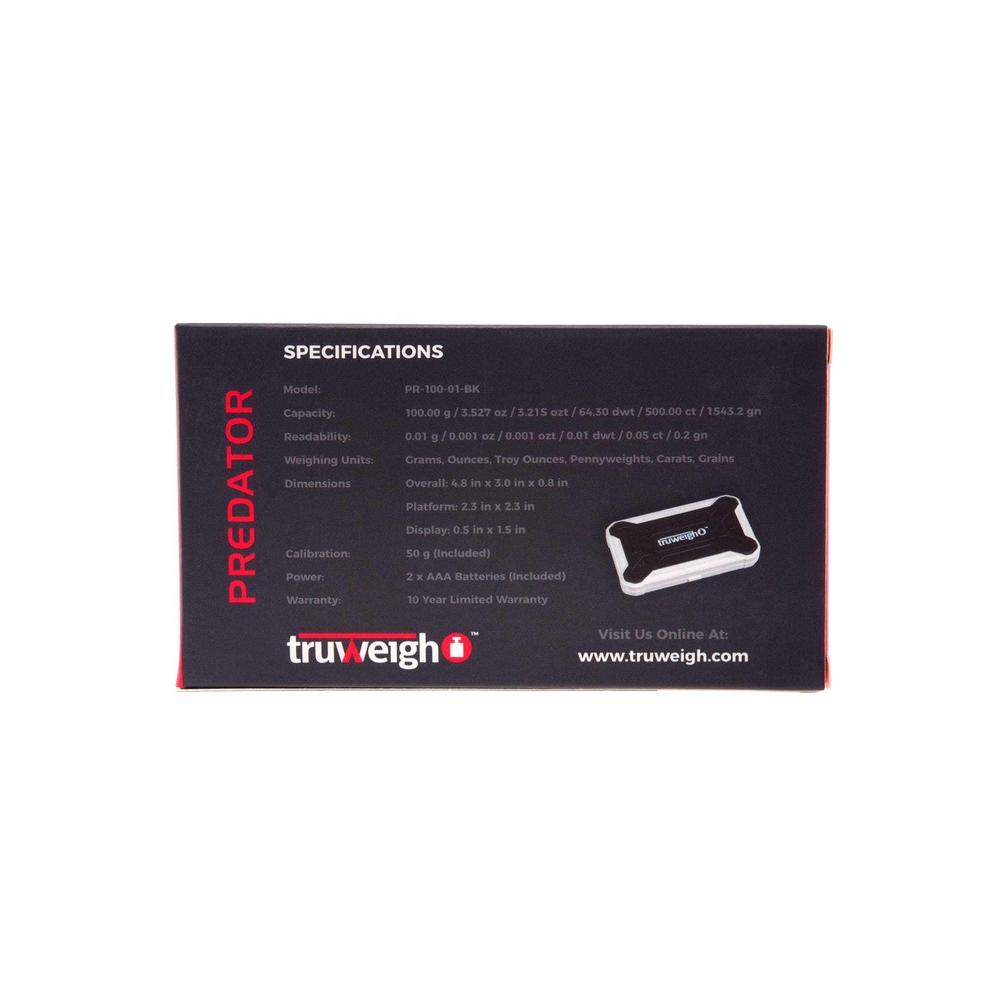 Truweigh Scales Predator Mini Scale with Weight â€“ 100g x 0.01g