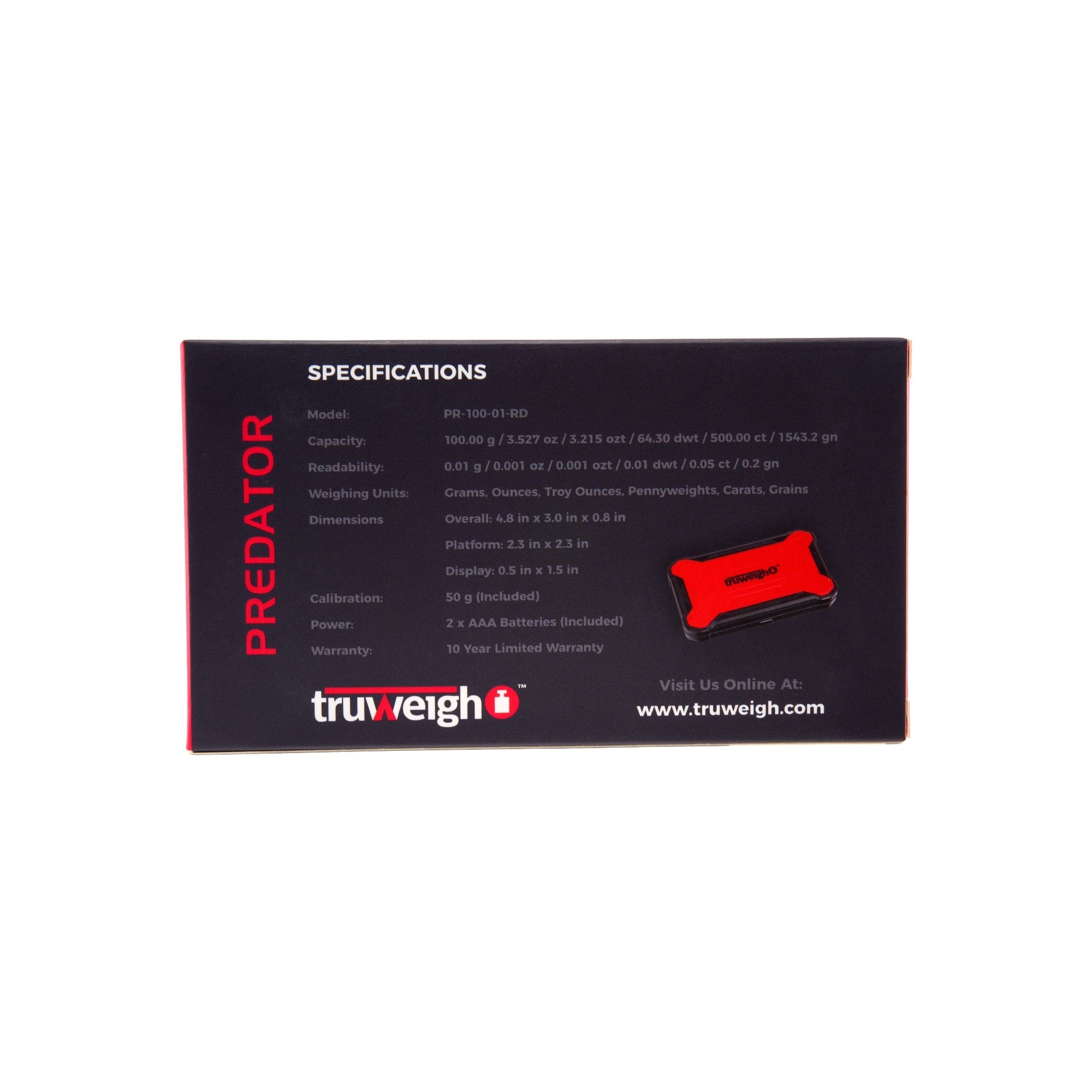 Truweigh Scales Predator Mini Scale with Weight â€“ 100g x 0.01g