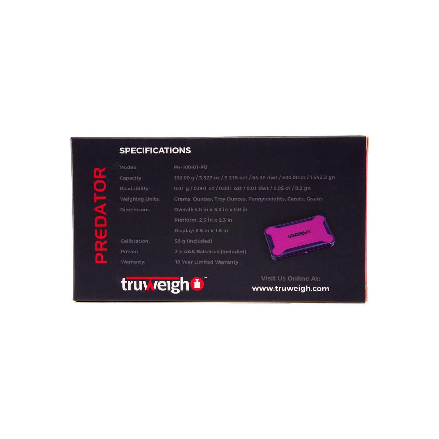 Truweigh Scales Predator Mini Scale with Weight â€“ 100g x 0.01g