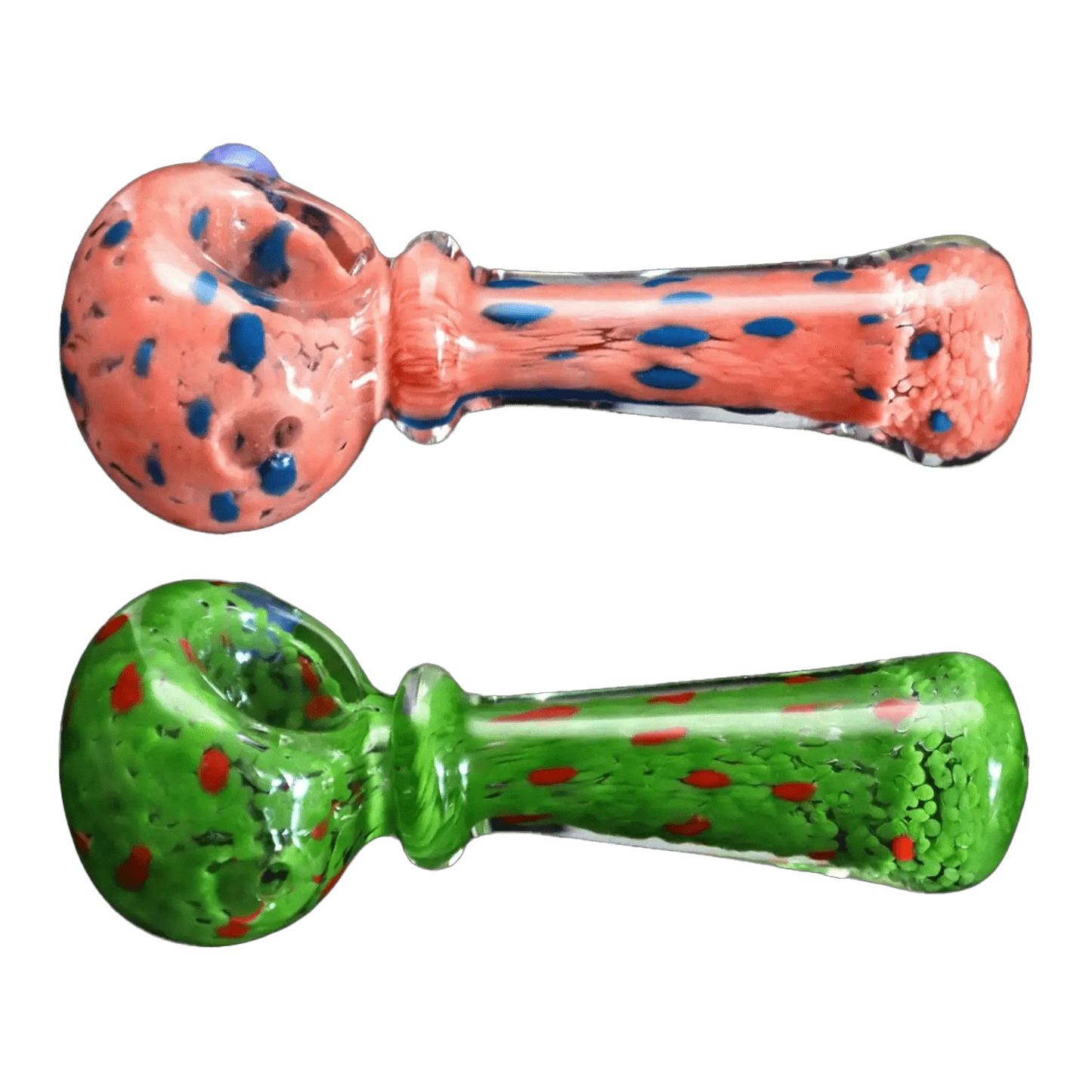 Valiant Distribution DHC Frit with Twisted Mouthpiece Spoon Pipe - 4 in.