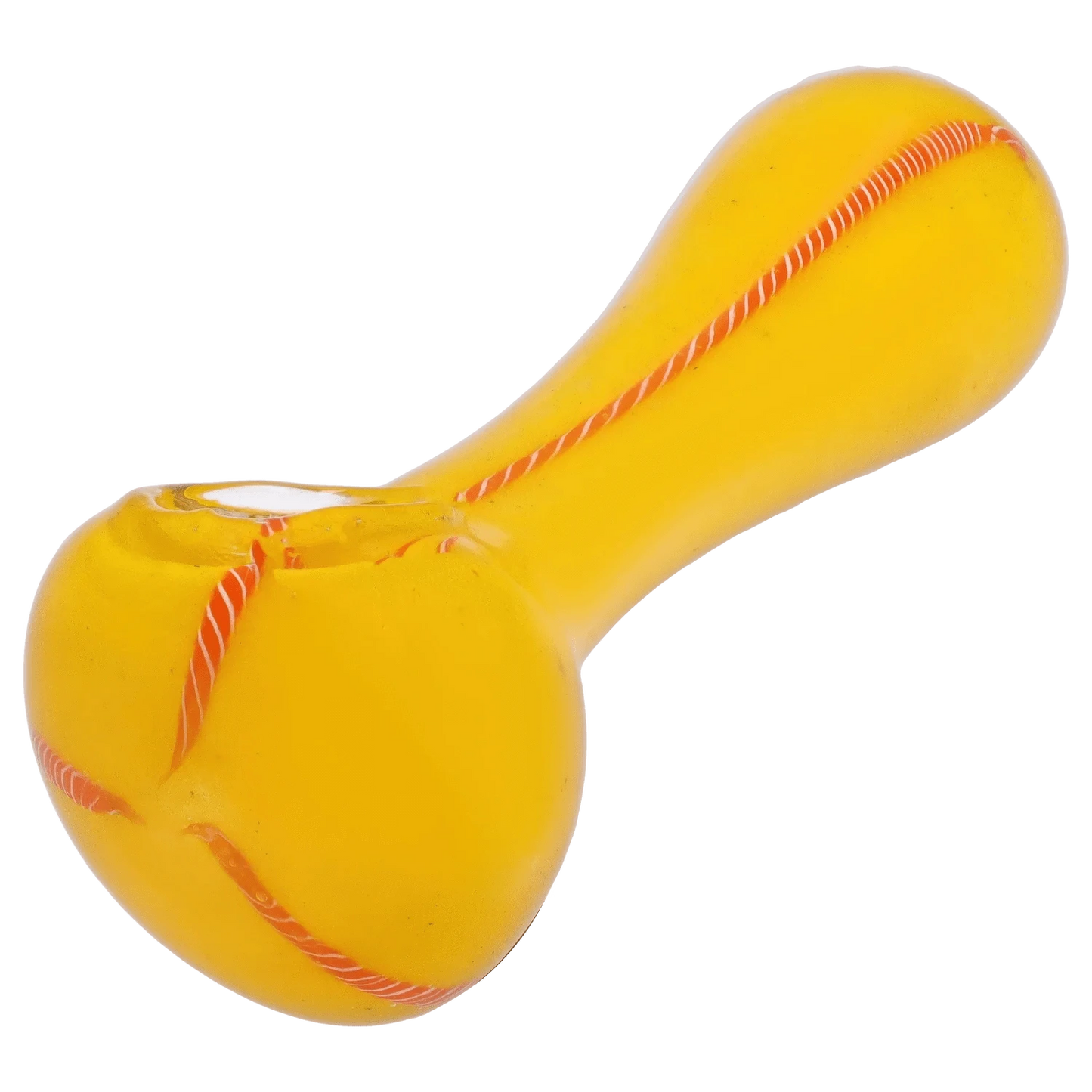 DHC Hand Pipe DHC Frit Glass with Rasta Line Spoon Pipe - 4.5 in.