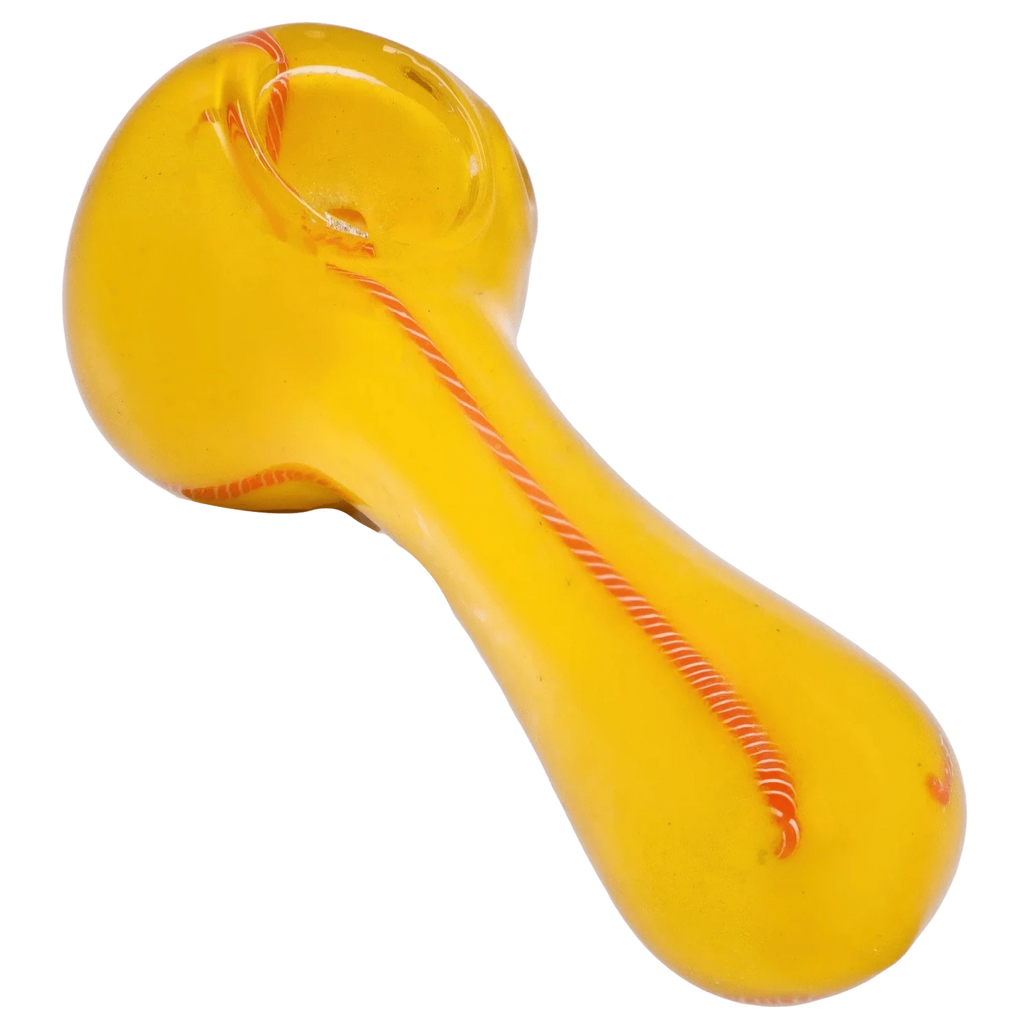 DHC Hand Pipe DHC Frit Glass with Rasta Line Spoon Pipe - 4.5 in.