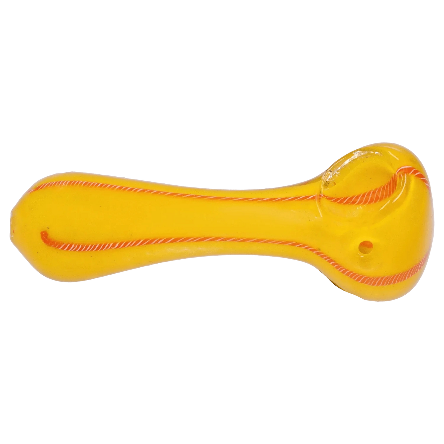 DHC Hand Pipe DHC Frit Glass with Rasta Line Spoon Pipe - 4.5 in.