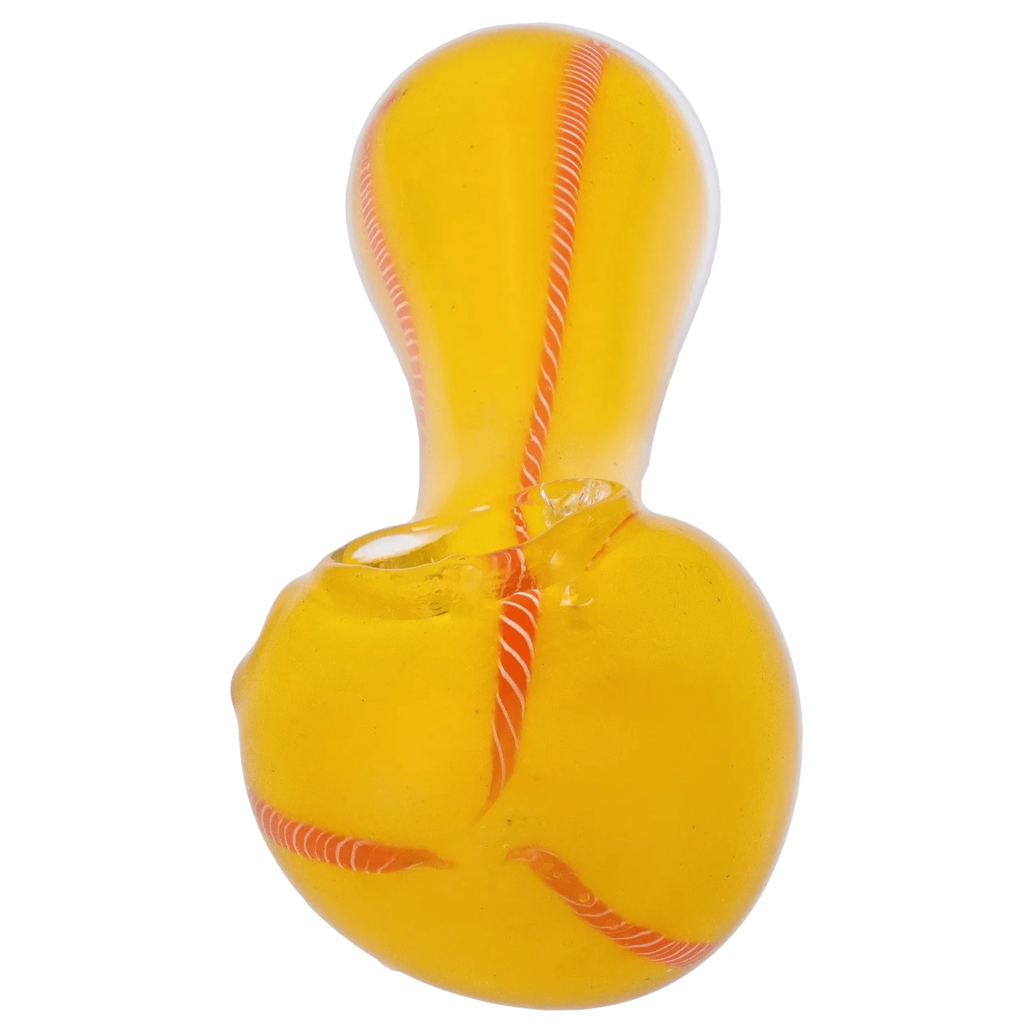 DHC Hand Pipe DHC Frit Glass with Rasta Line Spoon Pipe - 4.5 in.