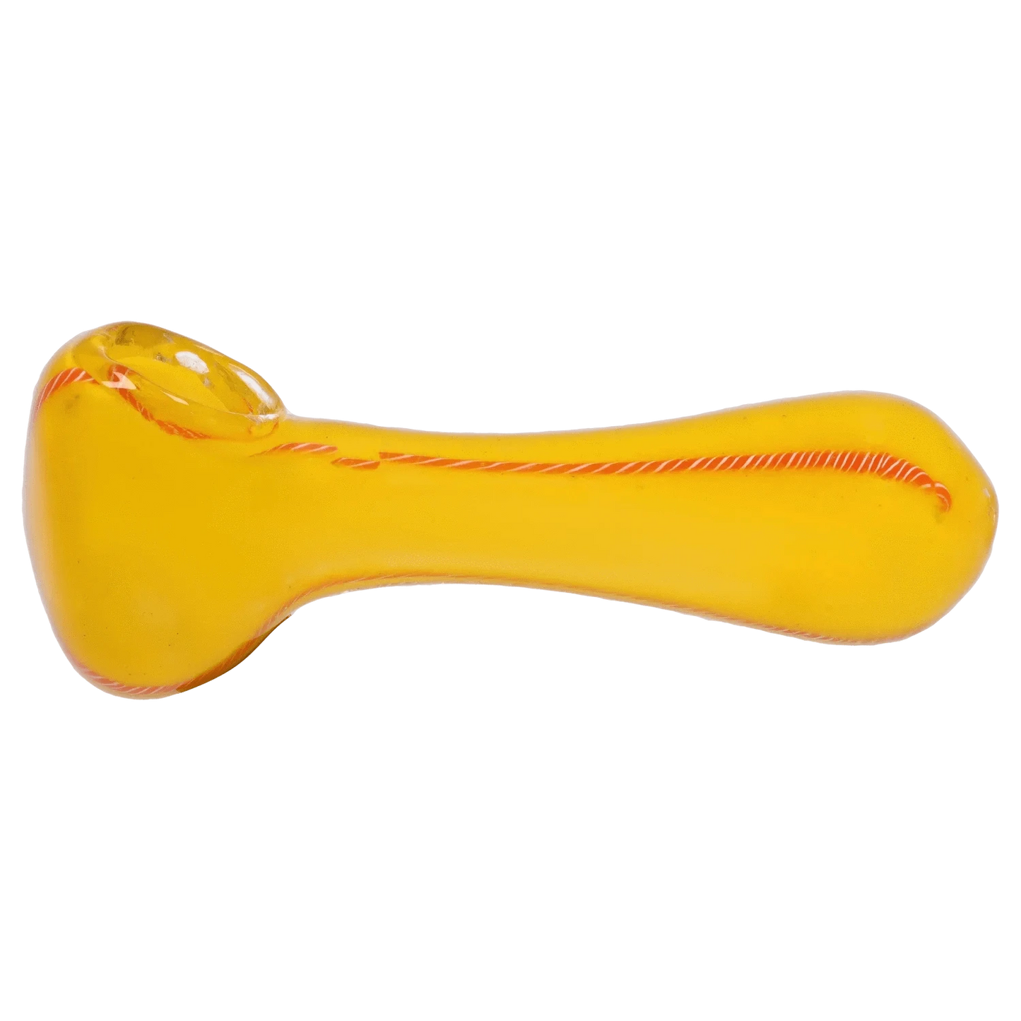 DHC Hand Pipe DHC Frit Glass with Rasta Line Spoon Pipe - 4.5 in.