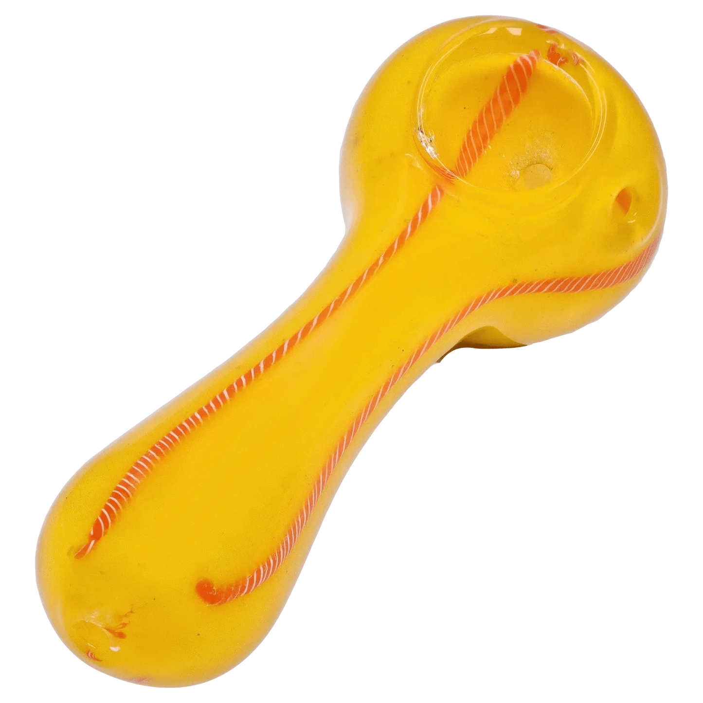 DHC Hand Pipe DHC Frit Glass with Rasta Line Spoon Pipe - 4.5 in.