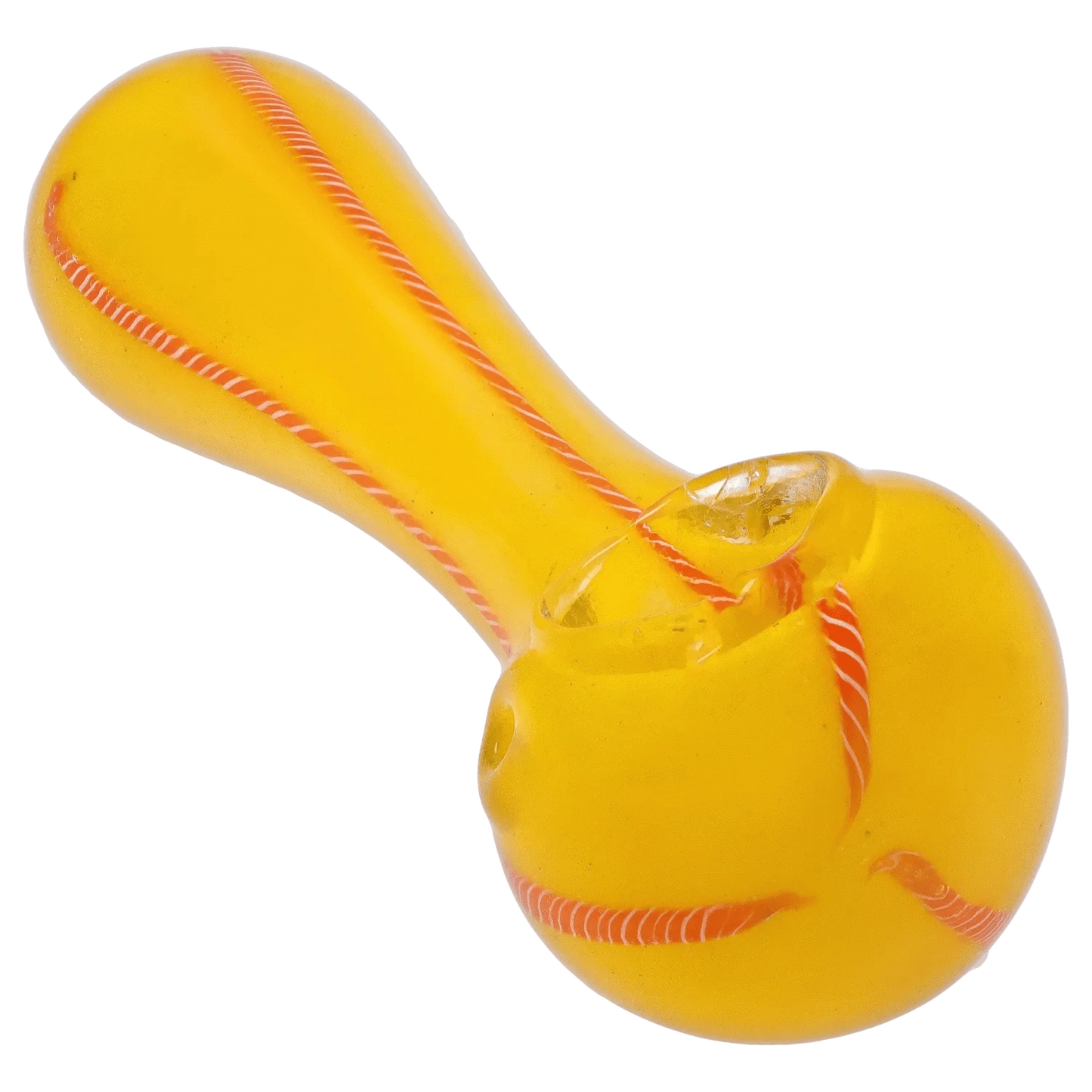 DHC Hand Pipe DHC Frit Glass with Rasta Line Spoon Pipe - 4.5 in.