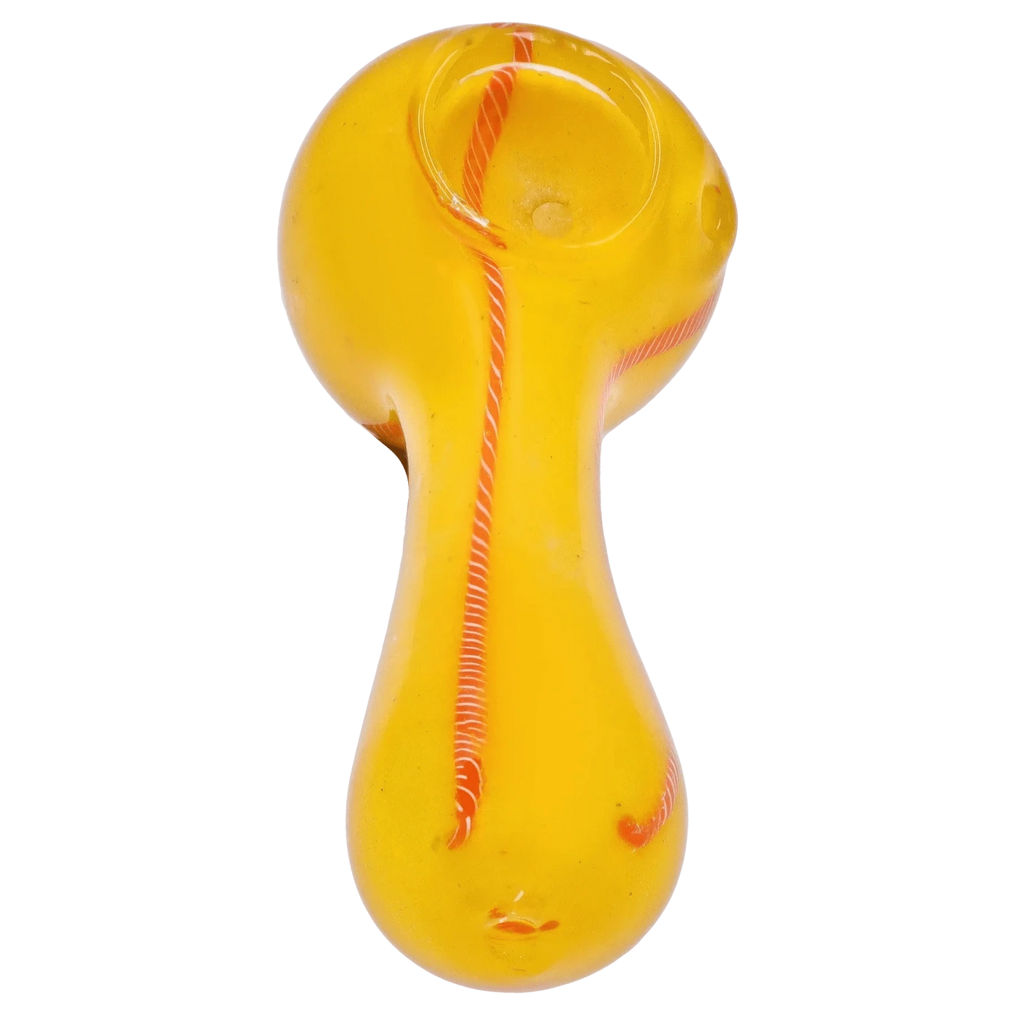 DHC Hand Pipe DHC Frit Glass with Rasta Line Spoon Pipe - 4.5 in.