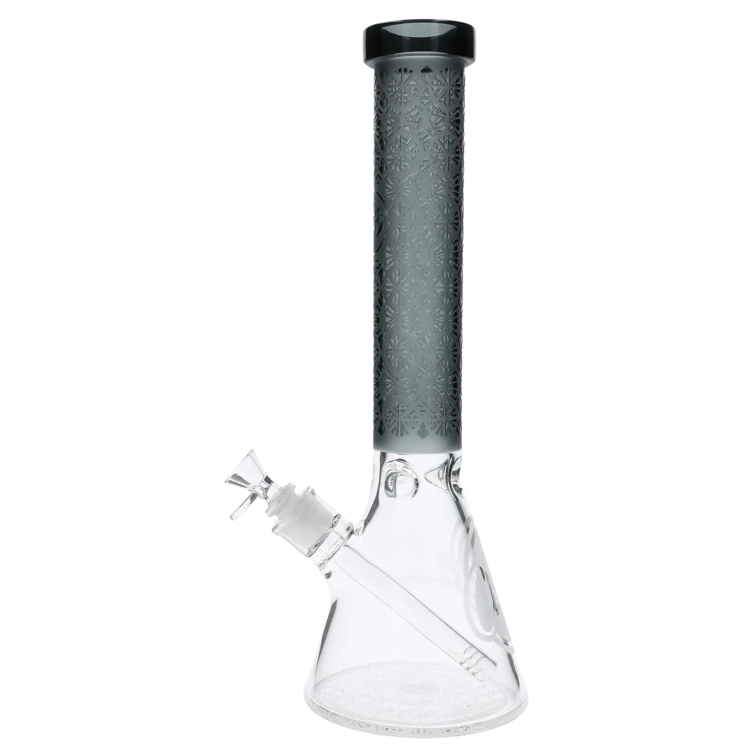 Daily High Club Patterned Printed w/ Coloured Tube Beaker -  Black - 14 in.