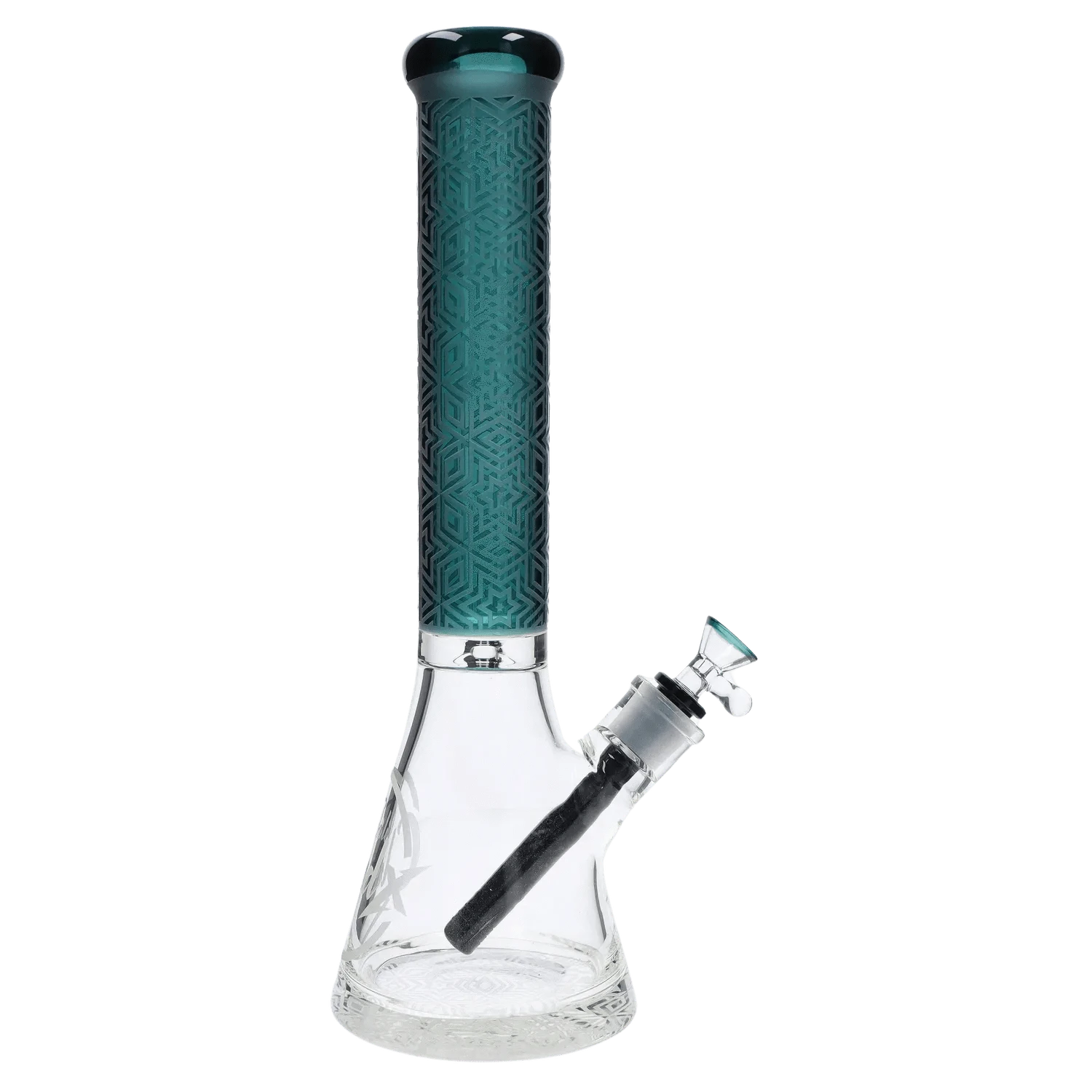 Daily High Club Patterned Printed w/ Coloured Tube Beaker - Green - 14 in.