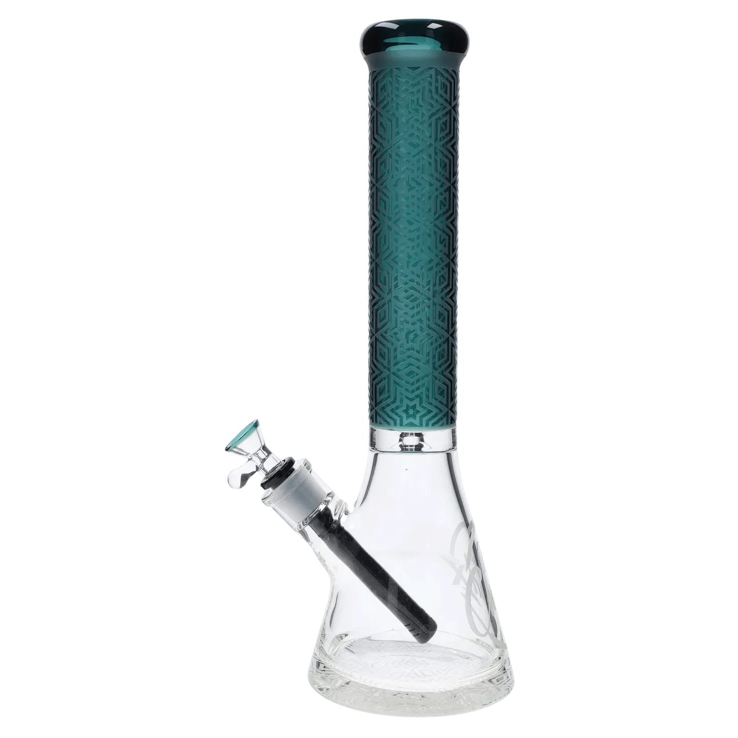 Daily High Club Patterned Printed w/ Coloured Tube Beaker - Green - 14 in.