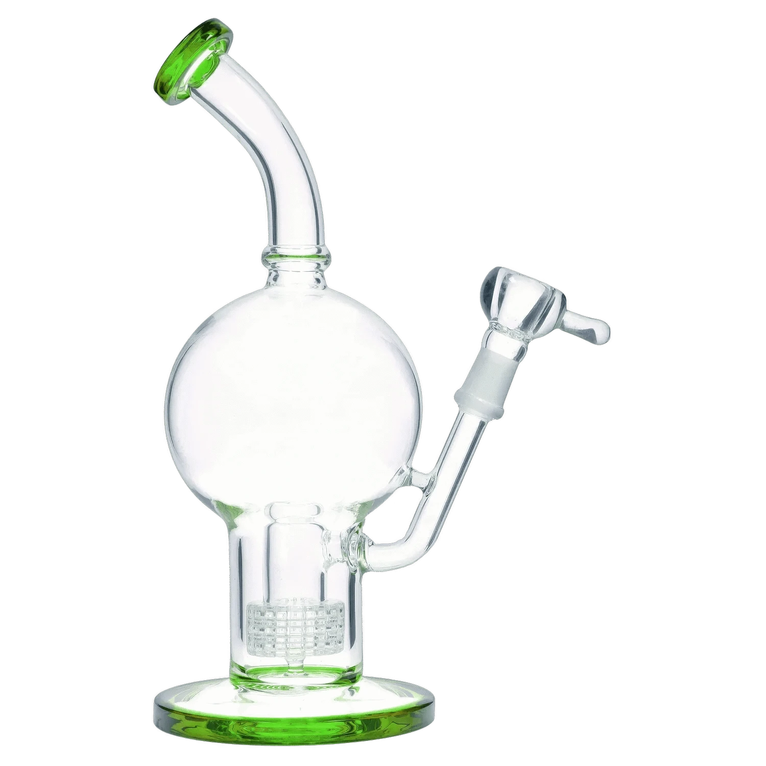 DHC Generic Water Pipe DHC Bent Neck Ball with Matrix Perc Water Pipe - 10 in.