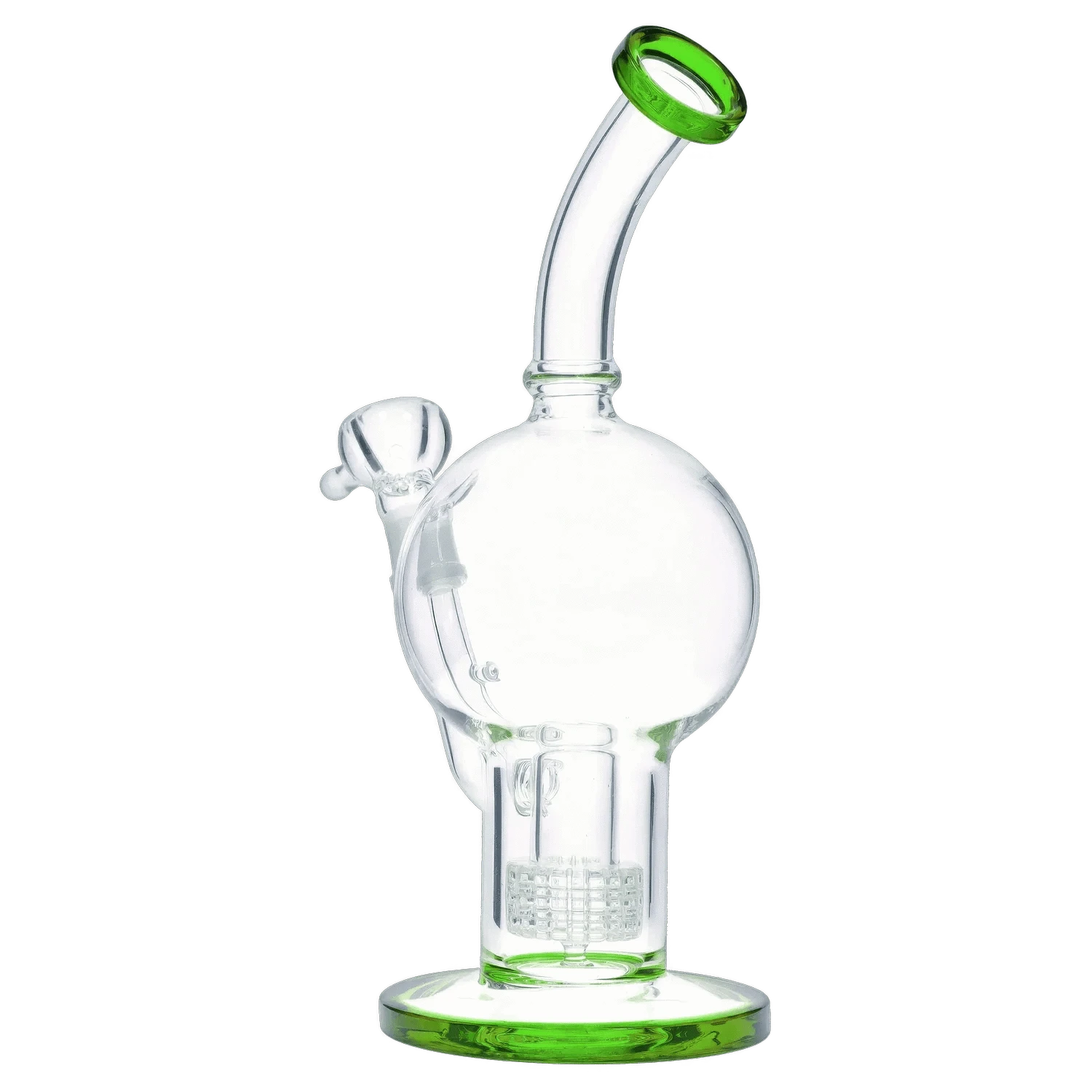 DHC Generic Water Pipe DHC Bent Neck Ball with Matrix Perc Water Pipe - 10 in.