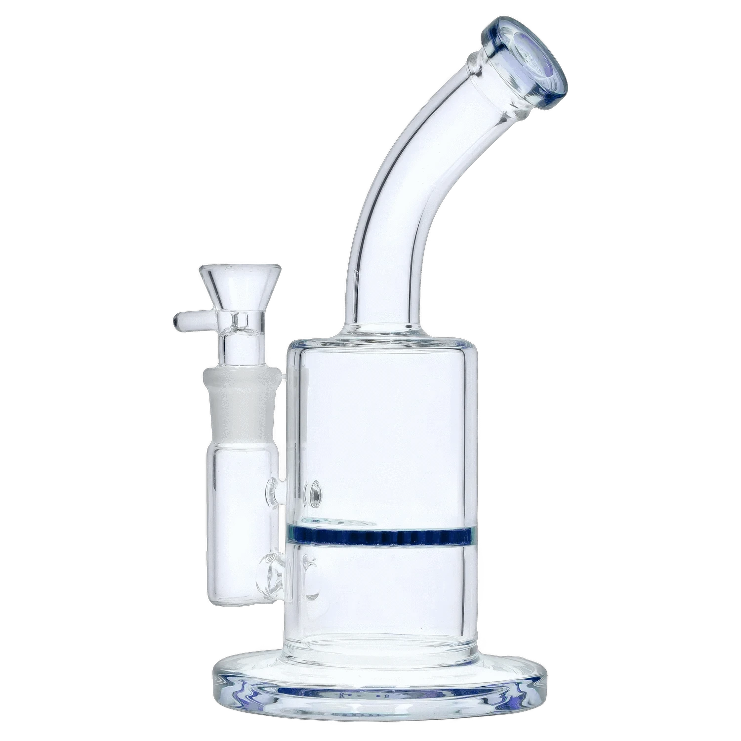 DHC Generic Water Pipe DHC Bent Neck w/ Honeycomb Perc Water Pipe - 9 in.