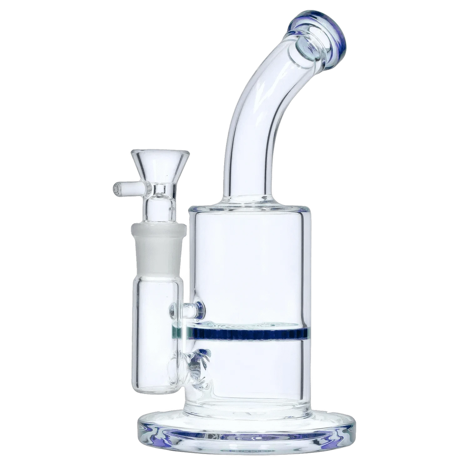 DHC Generic Water Pipe DHC Bent Neck w/ Honeycomb Perc Water Pipe - 9 in.
