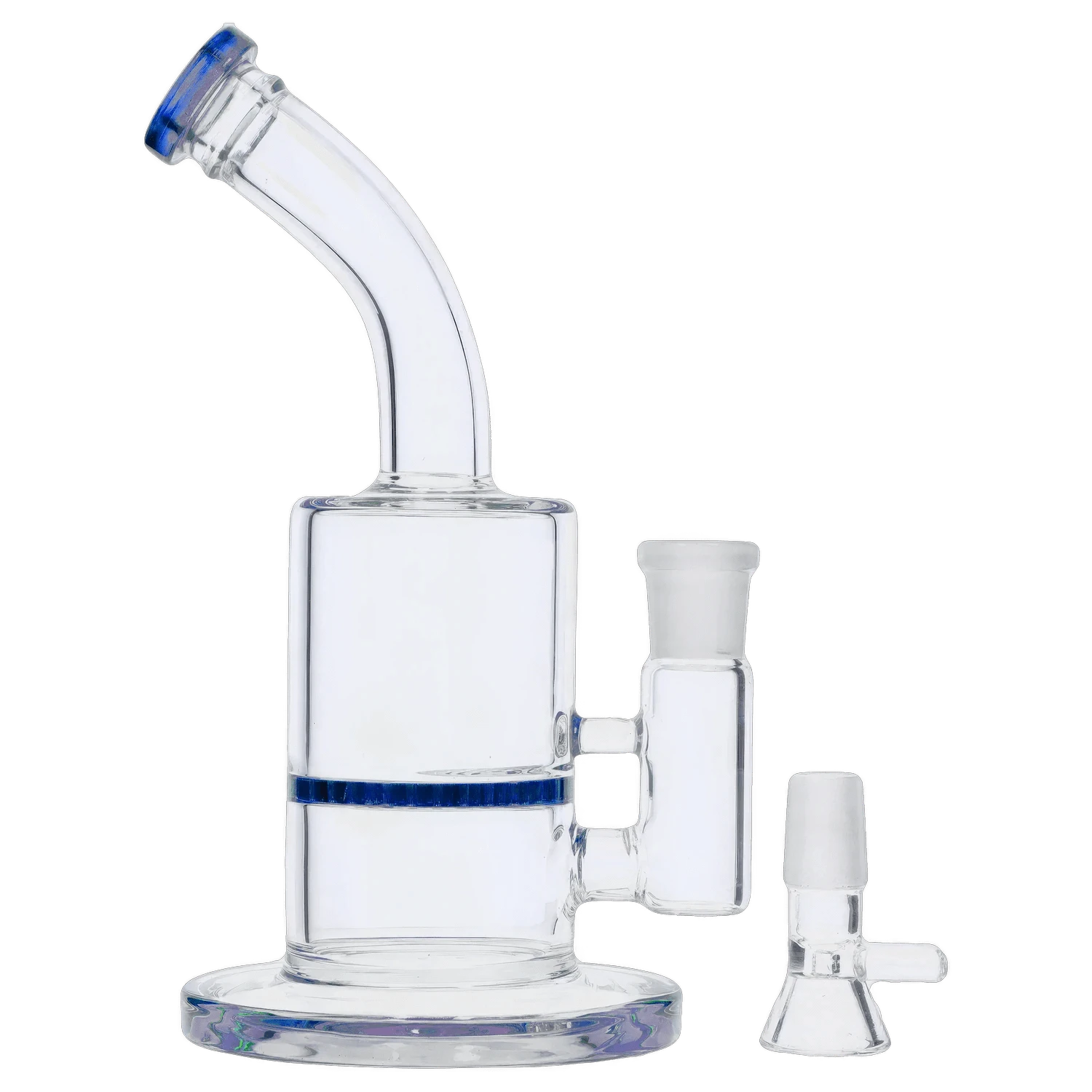 DHC Generic Water Pipe DHC Bent Neck w/ Honeycomb Perc Water Pipe - 9 in.