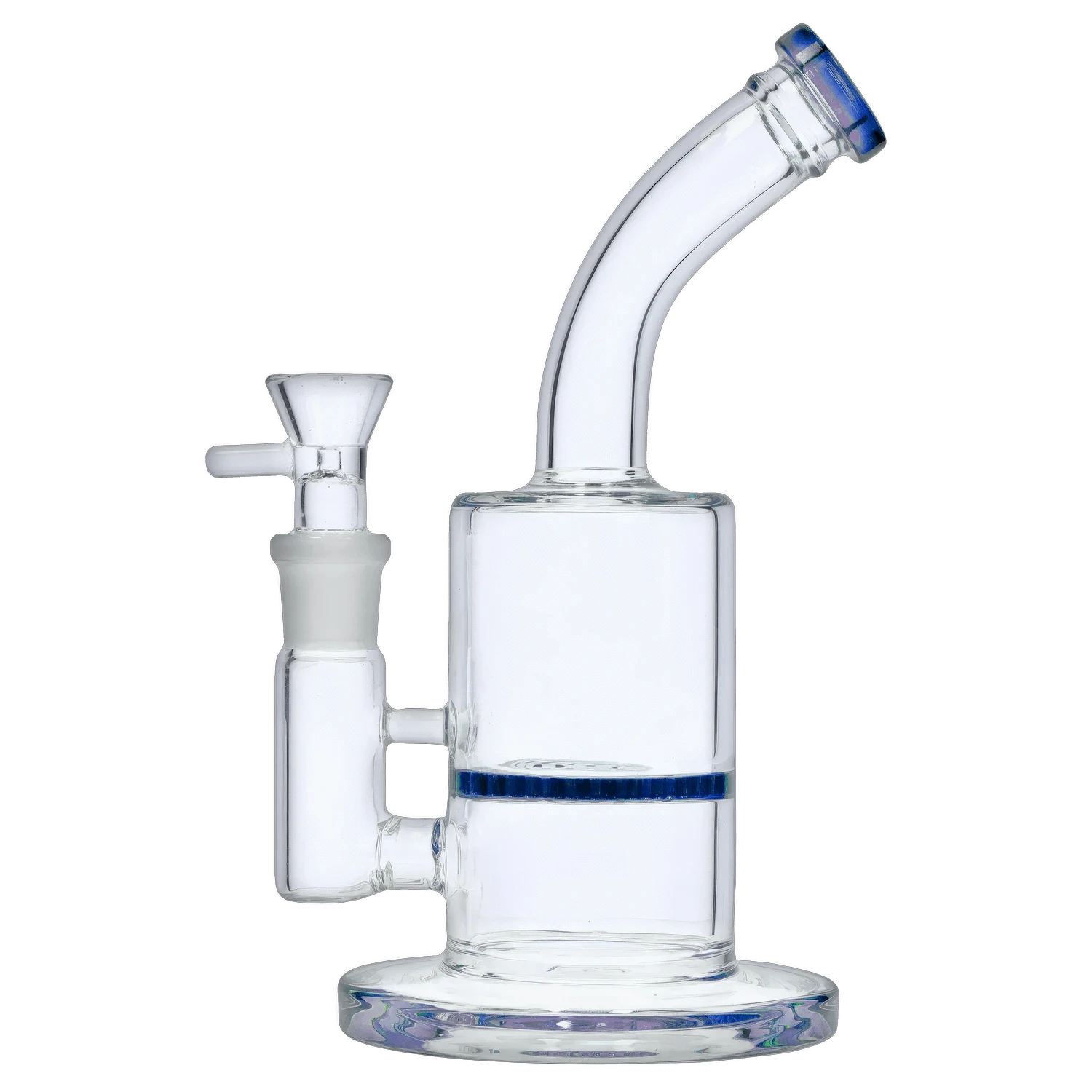DHC Generic Water Pipe DHC Bent Neck w/ Honeycomb Perc Water Pipe - 9 in.