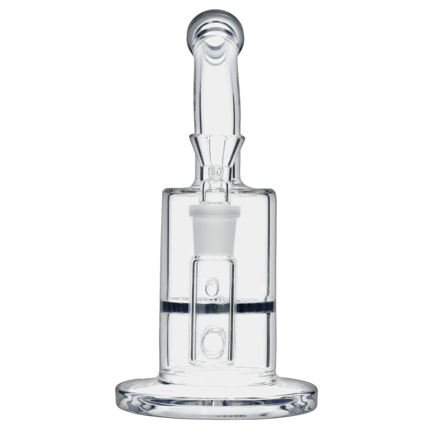 DHC Generic Water Pipe DHC Bent Neck w/ Honeycomb Perc Water Pipe - 9 in.