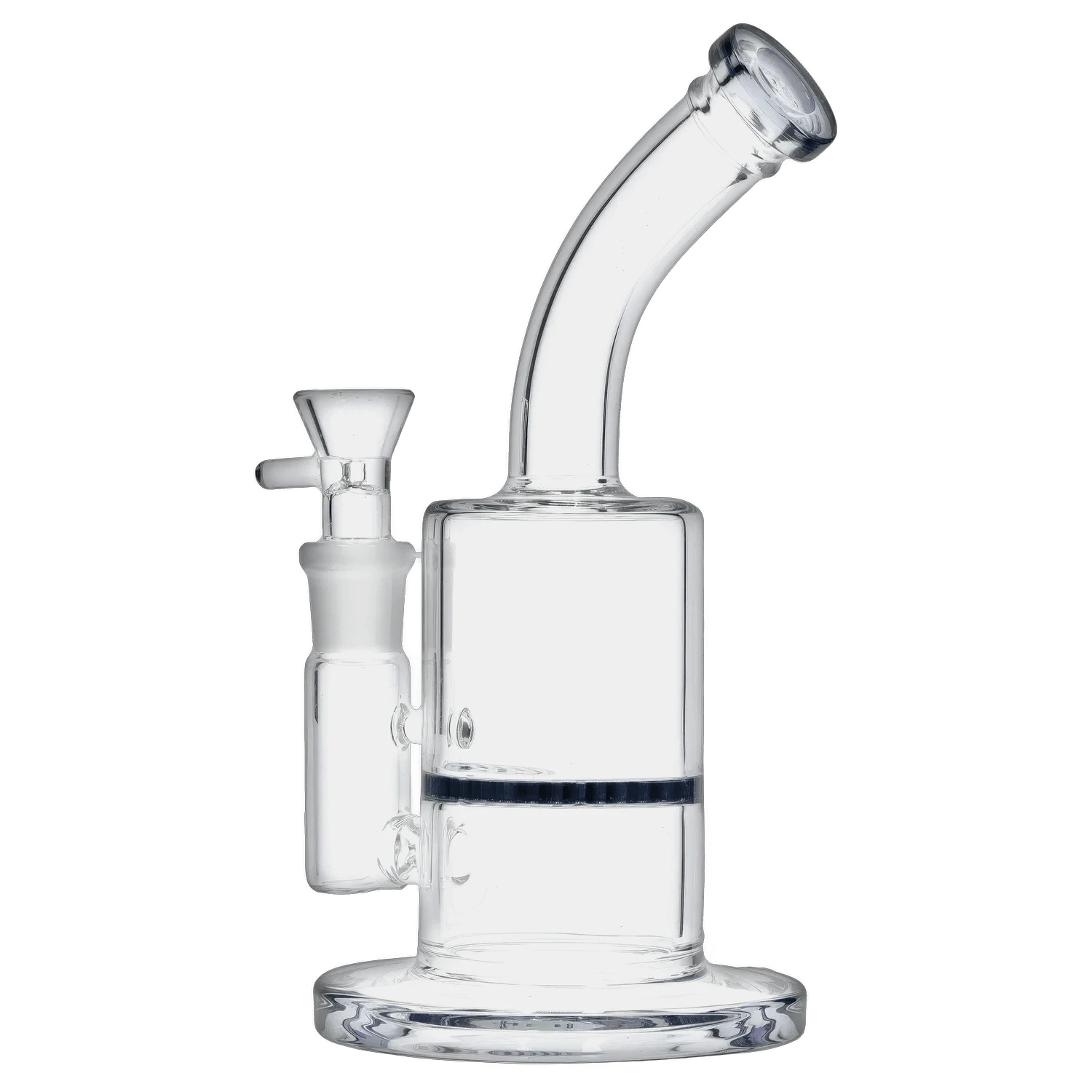 DHC Generic Water Pipe DHC Bent Neck w/ Honeycomb Perc Water Pipe - 9 in.