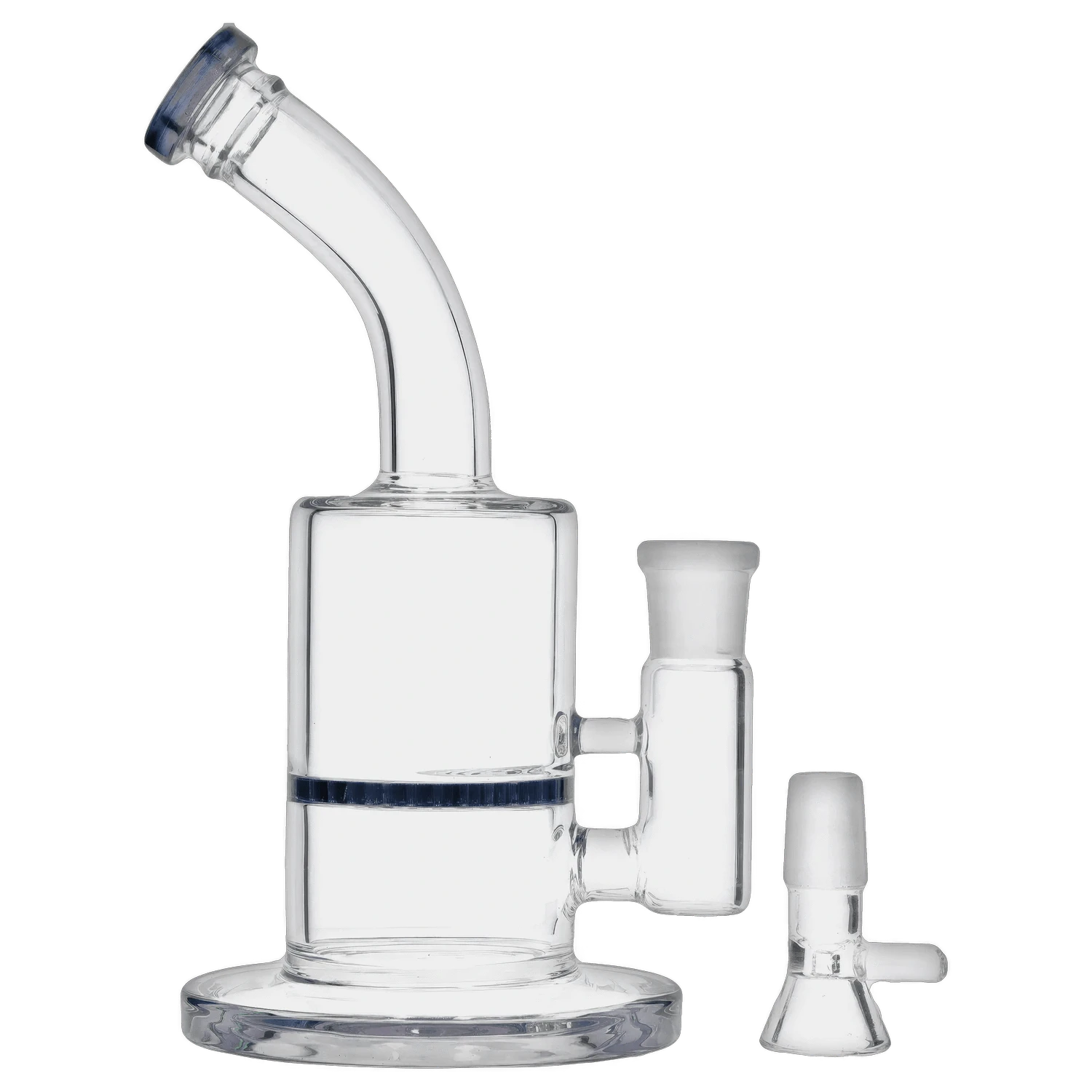 DHC Generic Water Pipe DHC Bent Neck w/ Honeycomb Perc Water Pipe - 9 in.
