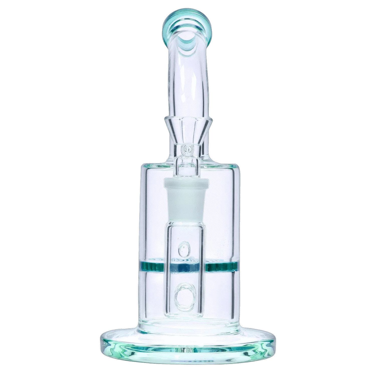 DHC Generic Water Pipe DHC Bent Neck w/ Honeycomb Perc Water Pipe - 9 in.