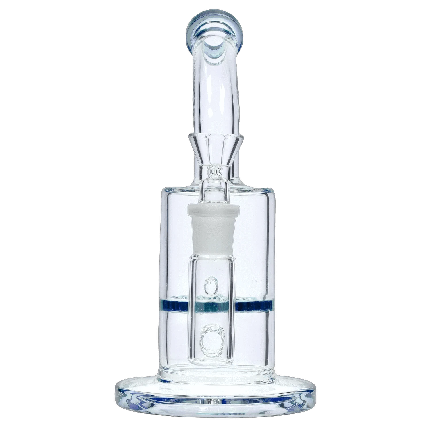 DHC Generic Water Pipe DHC Bent Neck w/ Honeycomb Perc Water Pipe - 9 in.