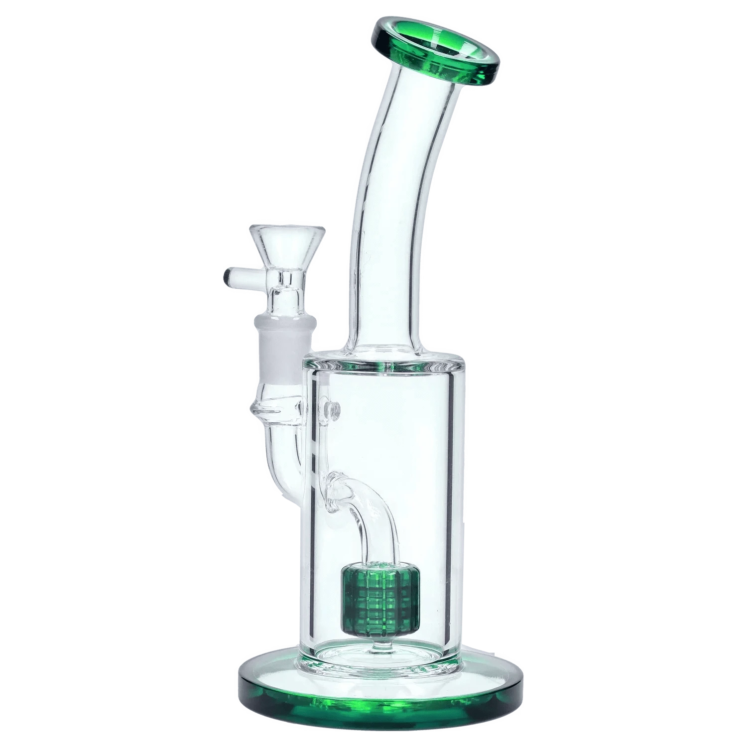 DHC Generic Water Pipe DHC Bent Neck with Matrix Perc Water Pipe - 9 in.