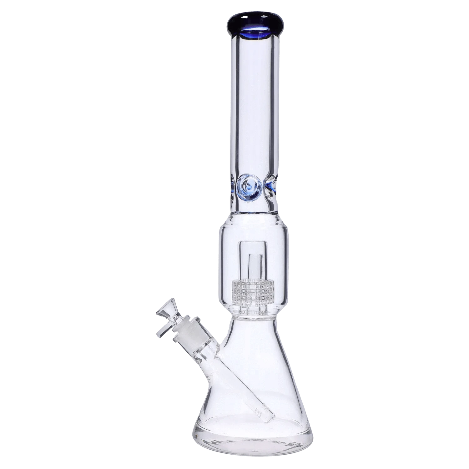 DHC Generic Water Pipe Blue DHC Beaker with Perc & Color Mouthpiece - 16 in.