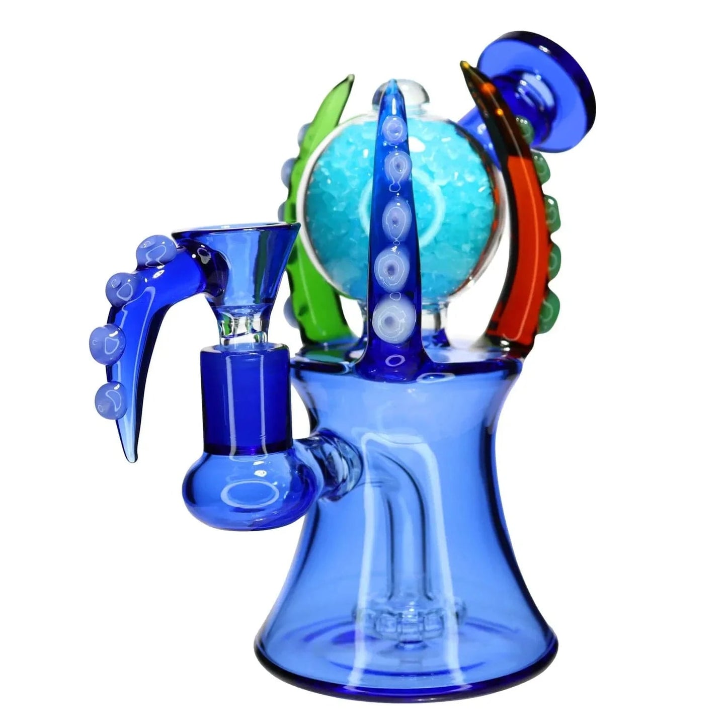 Valiant Distribution Water Pipe Blue DHC Monster Glass Water Pipe - 7 in.