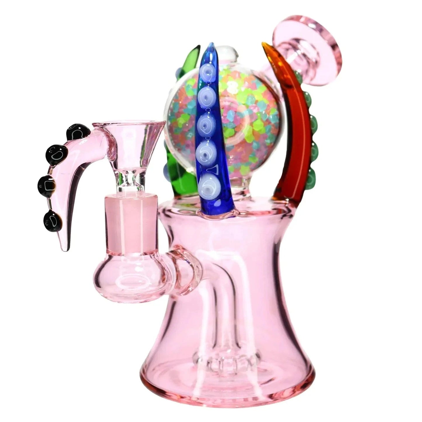Valiant Distribution Water Pipe Pink DHC Monster Glass Water Pipe - 7 in.