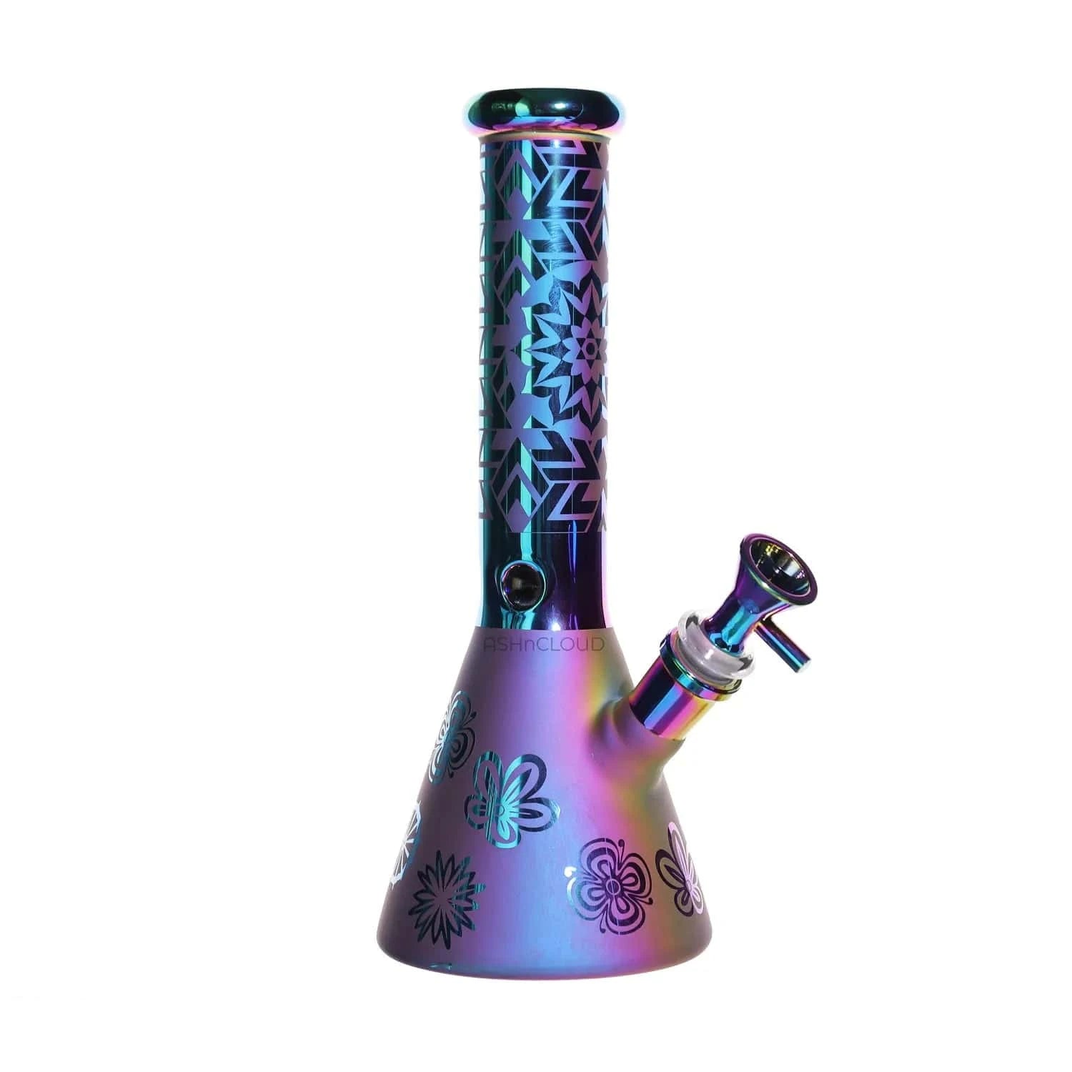 Valiant Distribution Water Pipe Purple DHC Electro Plated Beaker Water Pipe - 10 in.