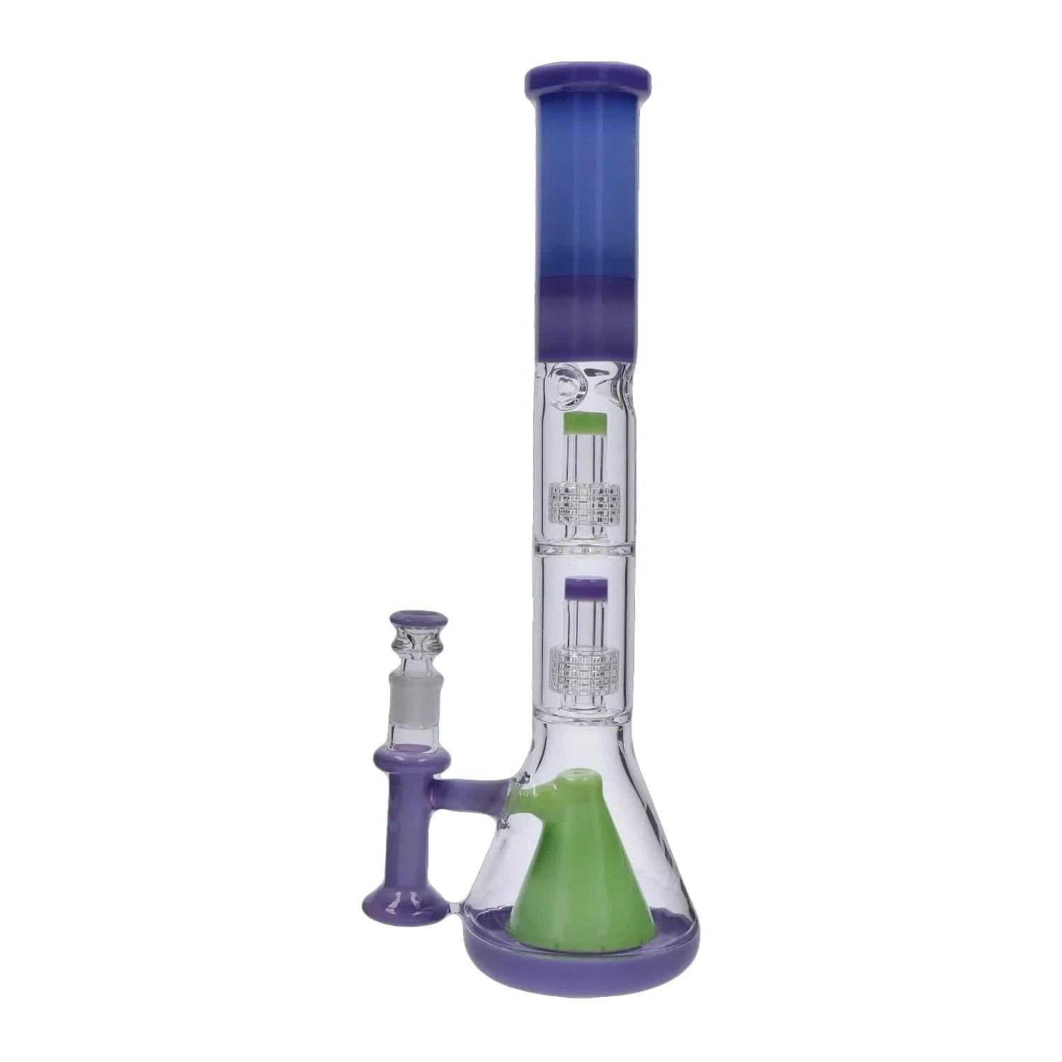 DHC Generic Water Pipe DHC Retro Pastel Beaker with Dual Tree & Pyramid Perc Water Pipe - 19.7 in.