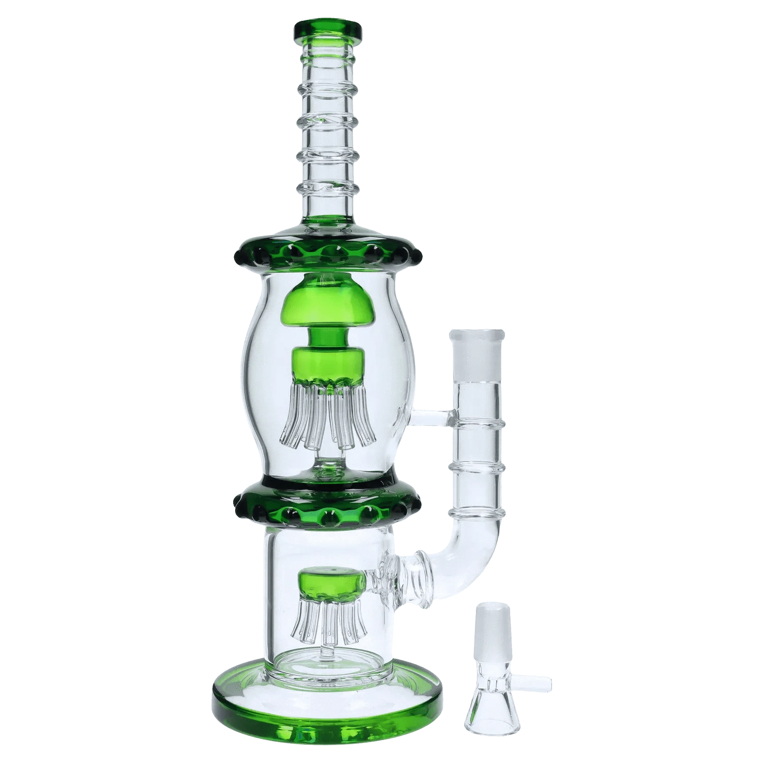 DHC Generic Water Pipe DHC Straight Tube with Dual Octopus Perc - 13.5 in.