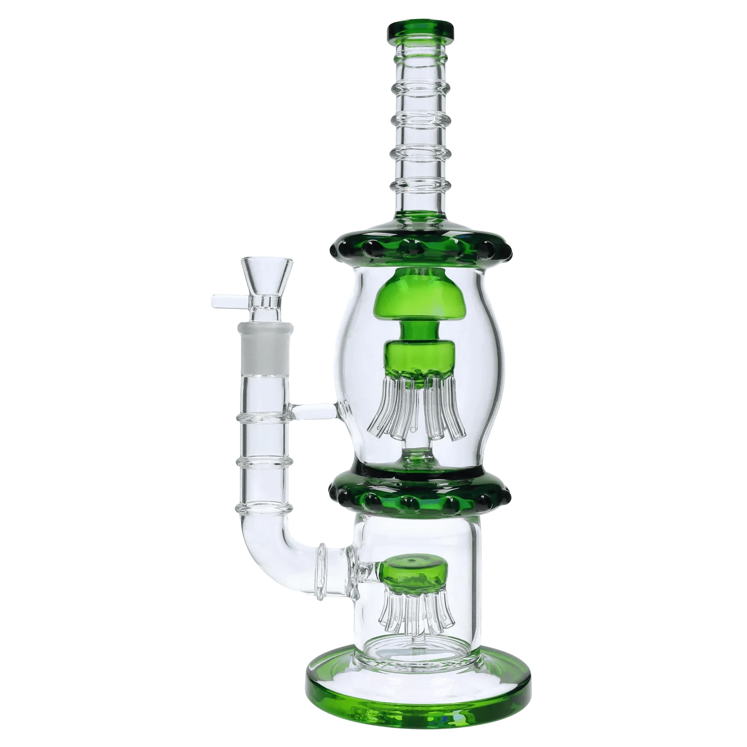 DHC Generic Water Pipe DHC Straight Tube with Dual Octopus Perc - 13.5 in.