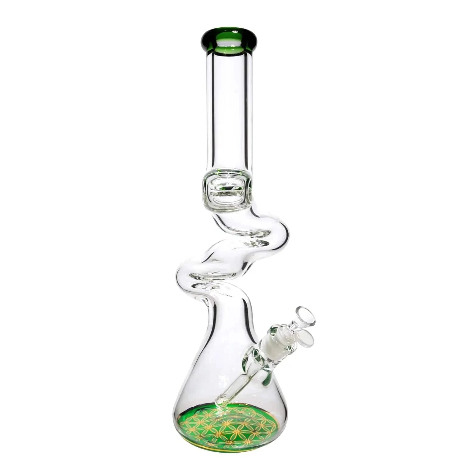 Valiant Distribution Water Pipe DHC 9mm Fancy Twisted Beaker Water Pipe - 18 in.