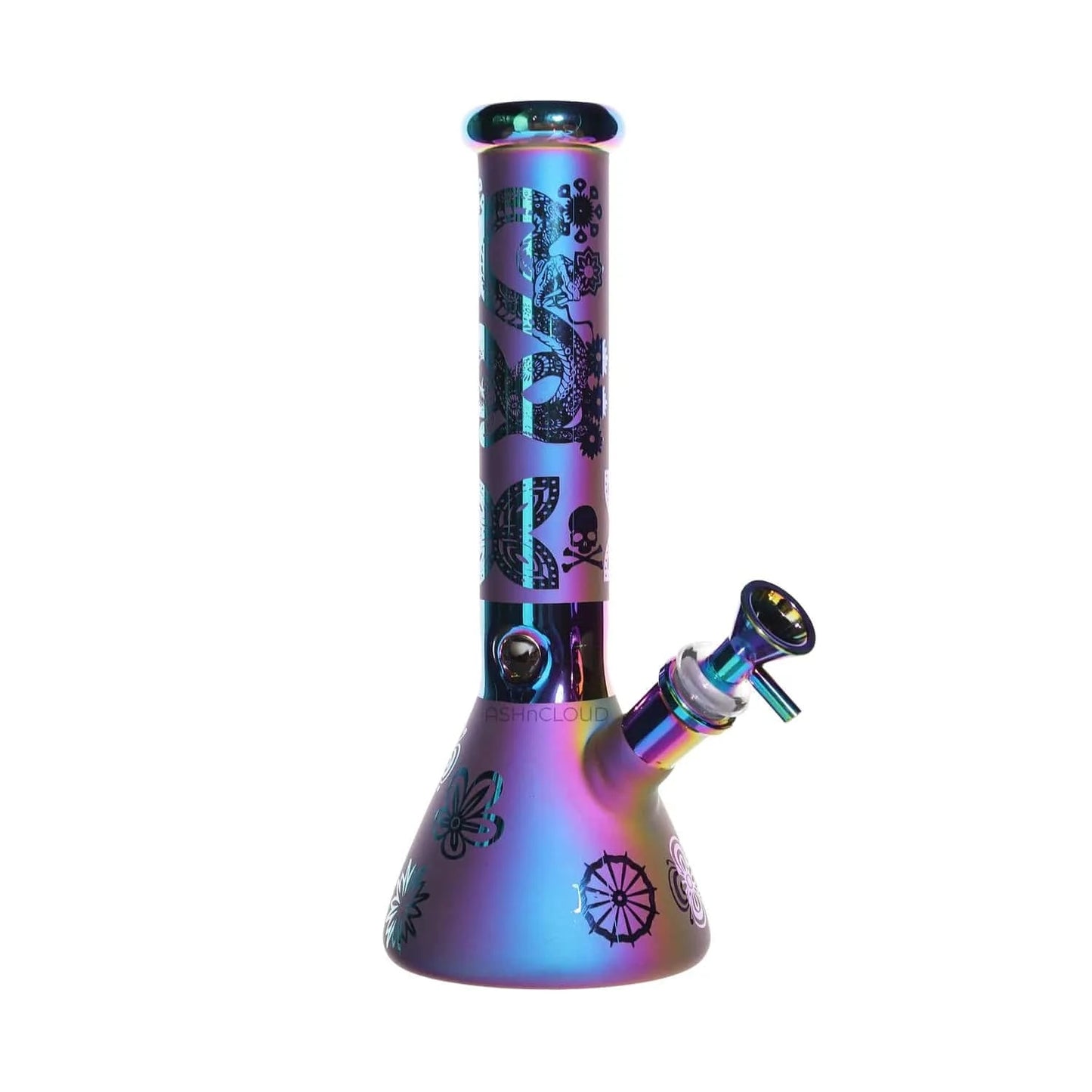 Valiant Distribution Water Pipe DHC Electro Plated Beaker Water Pipe - 10 in.
