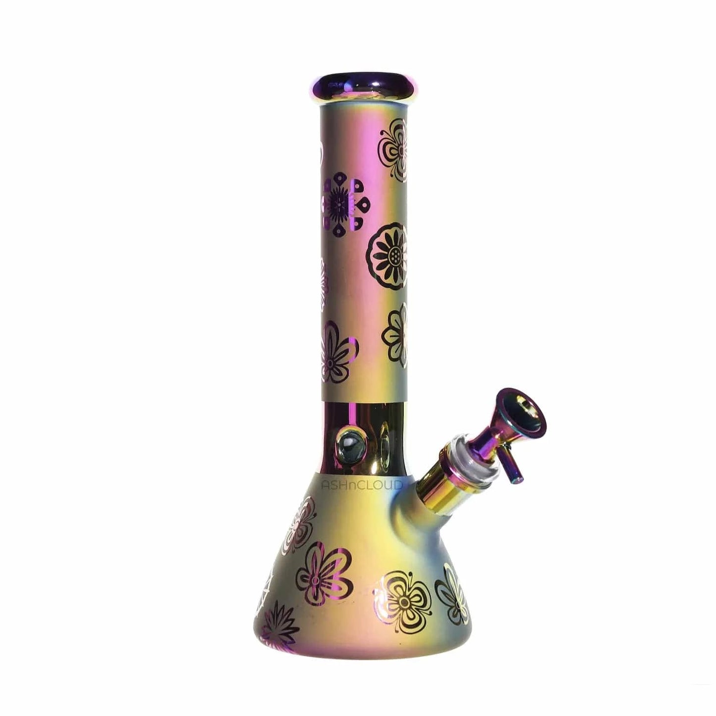 Valiant Distribution Water Pipe DHC Electro Plated Beaker Water Pipe - 10 in.