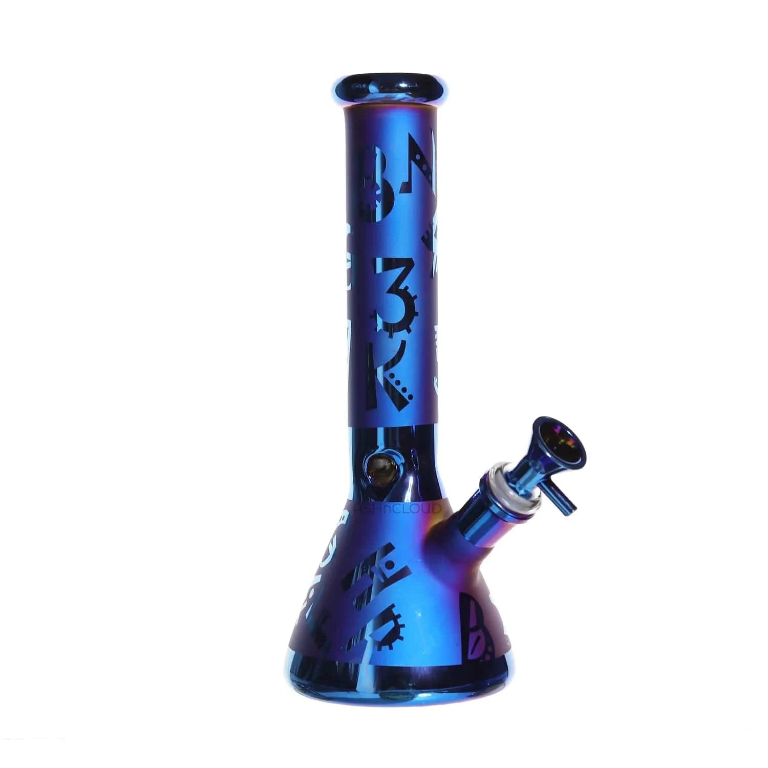 Valiant Distribution Water Pipe DHC Electro Plated Beaker Water Pipe - 10 in.