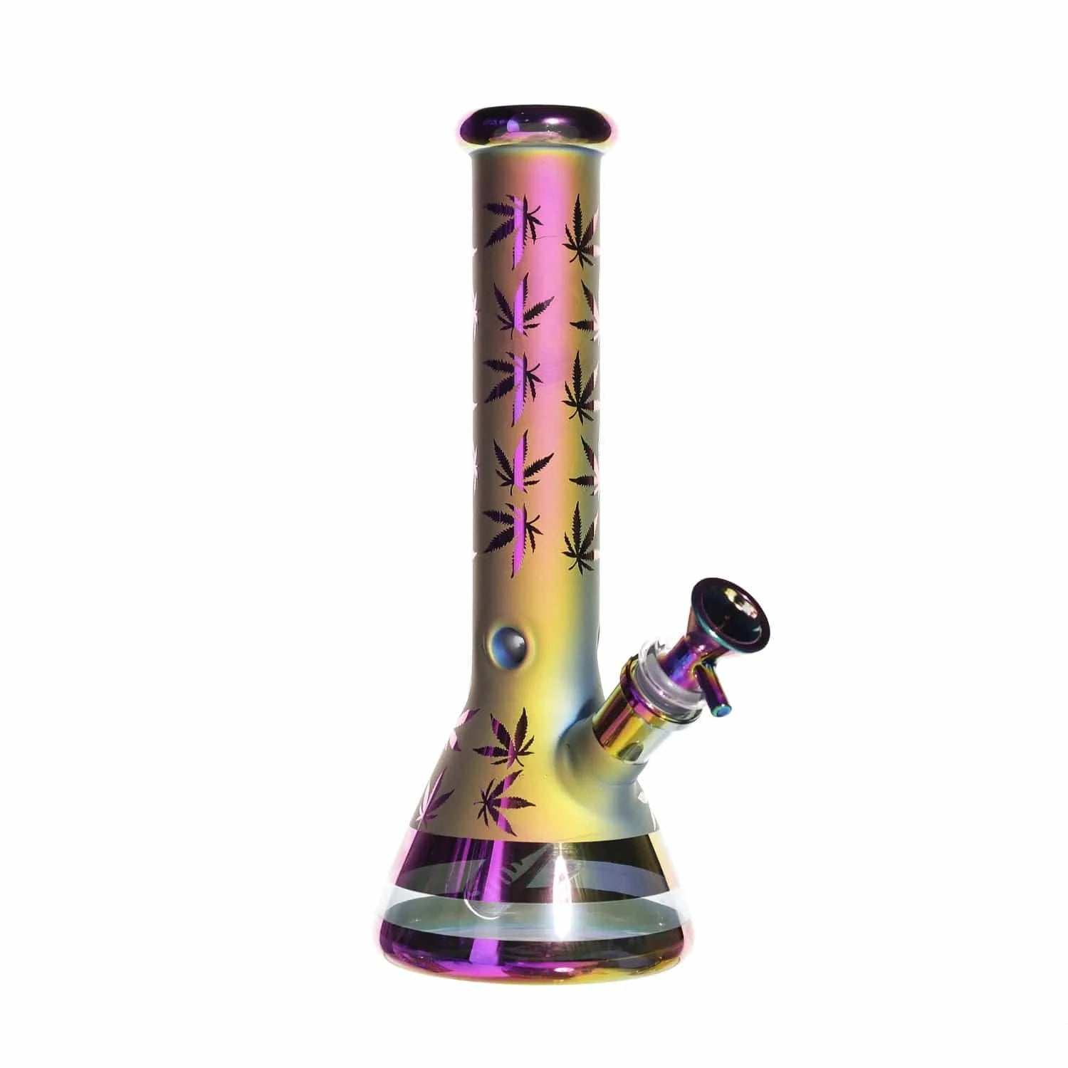 Valiant Distribution Water Pipe DHC Electro Plated Beaker Water Pipe - 10 in.