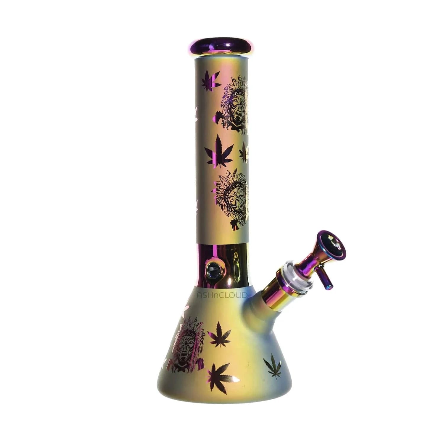 Valiant Distribution Water Pipe DHC Electro Plated Beaker Water Pipe - 10 in.